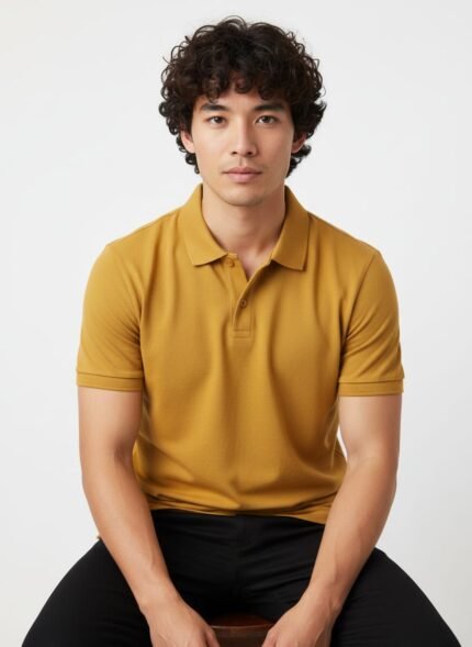 Men polo collar slim fit