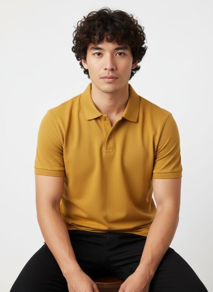 Men polo collar slim fit - Image 1
