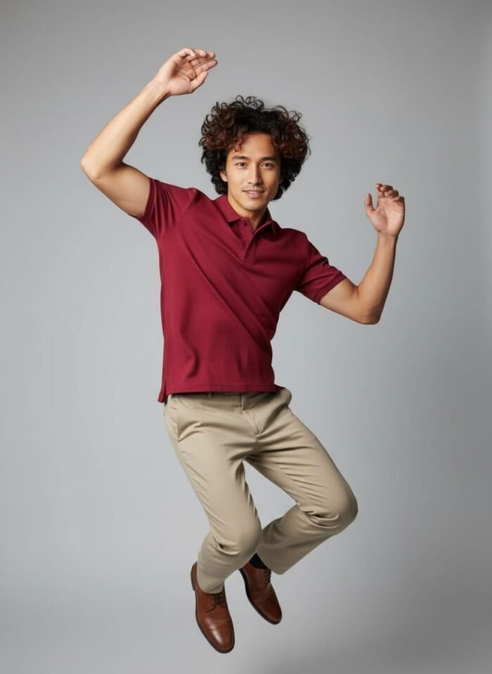 Men polo collar slim fit - Image 4