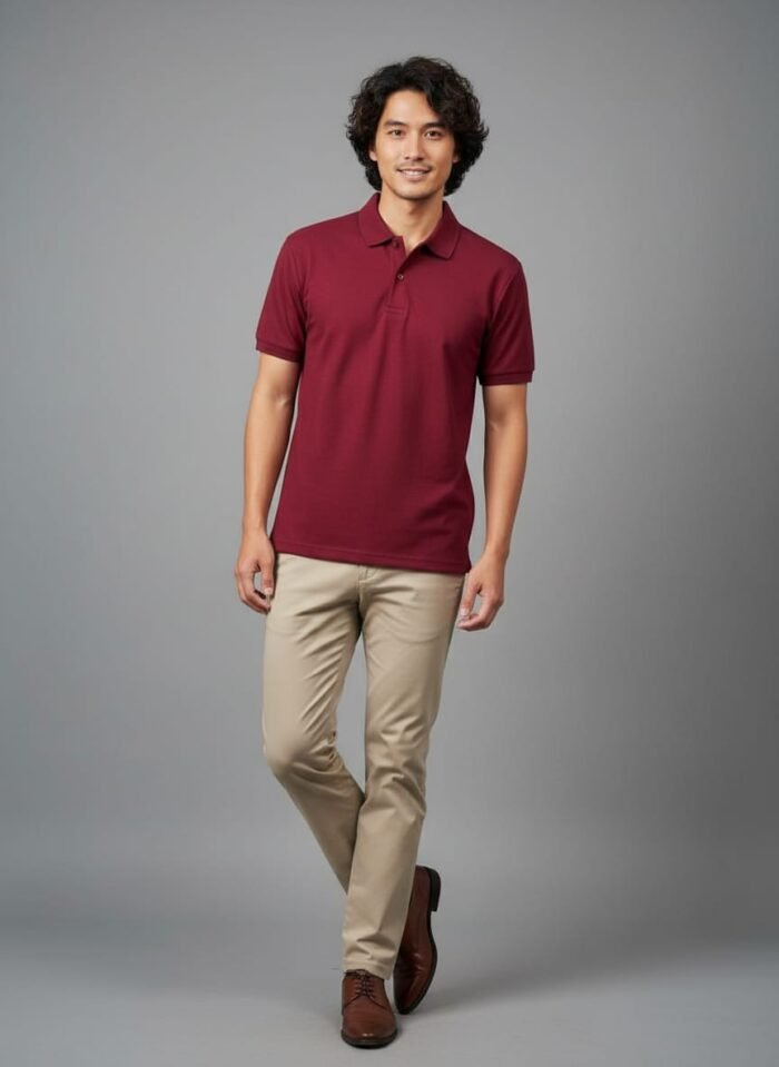 Men polo collar slim fit - Image 3