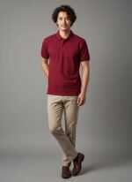 Men polo collar slim fit