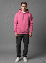 Cotton Fleece Onion Pink Hoodie | Soft, Breathable & Warm Winter Outfit - Image 2