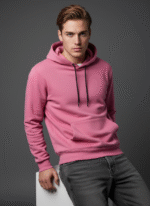 Cotton Fleece Onion Pink Hoodie | Soft, Breathable & Warm Winter Outfit