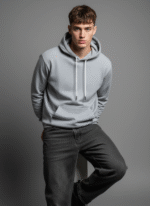 Cotton Fleece Grey Hoodie | Soft, Breathable & Warm Winter Outfit