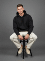 Cotton Fleece Black Hoodie | Soft, Breathable & Warm Winter Outfit
