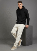 Cotton Fleece Black Hoodie | Soft, Breathable & Warm Winter Outfit - Image 6