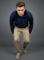 Cotton Fleece Navy Hoodie | Soft, Breathable & Warm Winter Outfit - Image 7