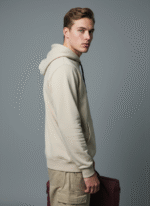 Cotton Fleece Beige Hoodie | Soft, Breathable & Warm Winter Outfit - Image 4