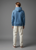 Cotton Fleece Sky Blue Hoodie | Soft, Breathable & Warm Winter Outfit - Image 3