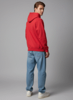 Cotton Fleece Red Hoodie | Soft, Breathable & Warm Winter Outfit - Image 3