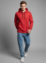 Cotton Fleece Red Hoodie | Soft, Breathable & Warm Winter Outfit - Image 7