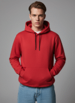 Cotton Fleece Red Hoodie | Soft, Breathable & Warm Winter Outfit - Image 5