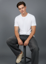 Comfort Fit Round Neck White T-Shirt for Men - Image 6