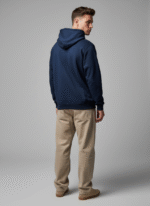 Cotton Fleece Navy Hoodie | Soft, Breathable & Warm Winter Outfit - Image 5