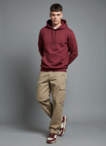 Cotton Fleece Wine Hoodie | Soft, Breathable & Warm Winter Outfit - Image 5