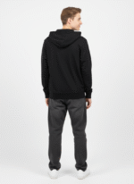 Cotton Fleece Black Zip Hoodie | Soft, Breathable & Warm Winter Outfit - Image 3