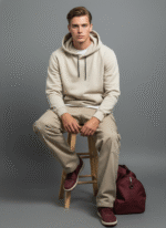 Cotton Fleece Beige Hoodie | Soft, Breathable & Warm Winter Outfit - Image 6