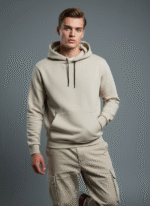 Cotton Fleece Beige Hoodie | Soft, Breathable & Warm Winter Outfit