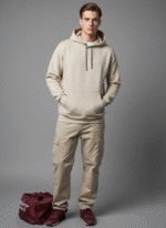 Cotton Fleece Beige Hoodie | Soft, Breathable & Warm Winter Outfit - Image 7