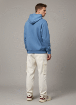 Cotton Fleece Sky Blue Hoodie | Soft, Breathable & Warm Winter Outfit - Image 4