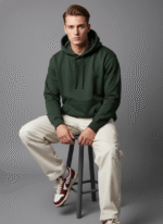 Cotton Fleece Olive Hoodie | Soft, Breathable & Warm Winter Outfit - Image 6