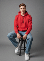 Cotton Fleece Red Hoodie | Soft, Breathable & Warm Winter Outfit - Image 6