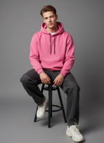 Cotton Fleece Onion Pink Hoodie | Soft, Breathable & Warm Winter Outfit - Image 6