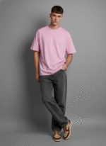 Premium Oversized Round Neck Pink T shirt - Image 5