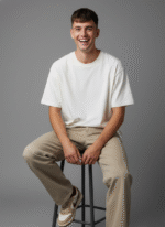 Oversized Round Neck Off-White T shirt - Image 3