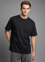 Premium Oversized Round Neck Black T shirt - Image 5