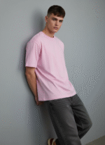 Premium Oversized Round Neck Pink T shirt
