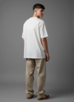 Premium Oversized Round Neck Off-White T shirt - Image 3