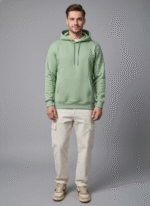 Cotton Fleece Sage green Hoodie | Soft, Breathable & Warm Winter Outfit - Image 6