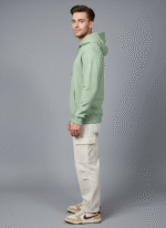 Cotton Fleece Sage green Hoodie | Soft, Breathable & Warm Winter Outfit - Image 5
