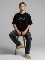 Men Oversized Graphic Printed T-Shirt | Back Print Casual Streetwear Tee - Image 5