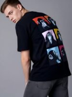 Men Oversized Graphic Printed T-Shirt | Back Print Casual Streetwear Tee - Image 11