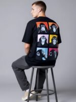 Men Oversized Graphic Printed T-Shirt | Back Print Casual Streetwear Tee - Image 6
