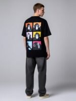 Men Oversized Graphic Printed T-Shirt | Back Print Casual Streetwear Tee - Image 9