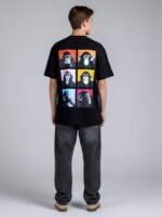 Men Oversized Graphic Printed T-Shirt | Back Print Casual Streetwear Tee - Image 7