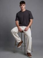 Comfort Fit Round Neck Coffee T-Shirt for Men - Image 2
