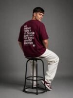 Men Oversized Typography Printed T-Shirt - Image 5