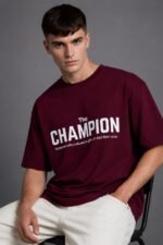 Men Oversized Typography Printed T-Shirt - Image 2