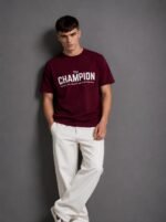 Men Regular Fit Typography Printed T-Shirt