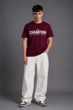 Men Regular Fit Typography Printed T-Shirt - Image 5
