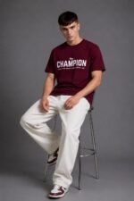Men Regular Fit Typography Printed T-Shirt - Image 7